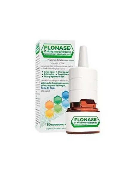 Flonase 50 mcg/Pulsación Nebulizador Nasal 60 Dosis