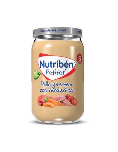 Nutriben Potito Pollo Ternera Verduritas, 235 gr