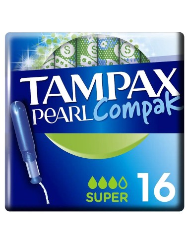 TAMPAX Compak Pearl Super Tampones con Aplicador 16 unidades