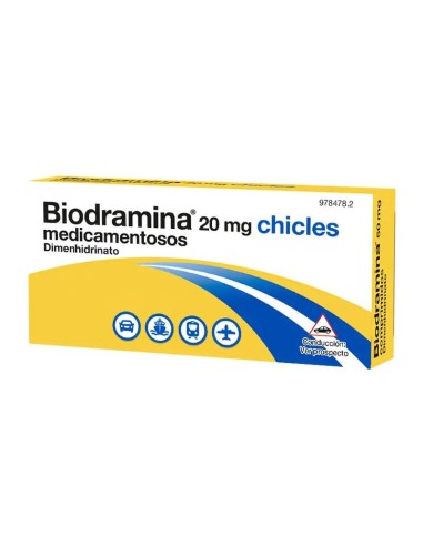 Biodramina 20 mg 6 Chicles Medicamentosos