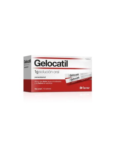 Gelocatil 1g Solución Oral, 10 Sobres