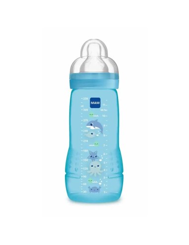 Mam Baby Biberón Easy Active Azul Brillante, 330Ml