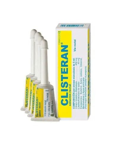 Clisteran Solucion Rectal, 4 Enemas 5 ml