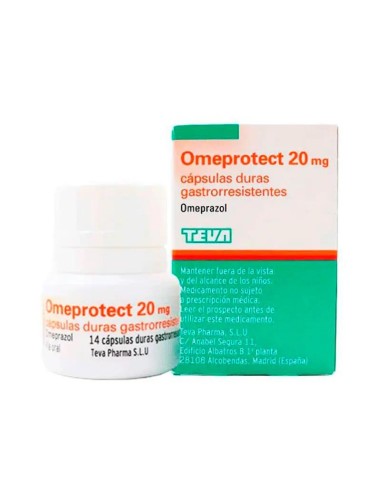 Omeprotect 20 mg Frasco, 14 cápsulas Gastrorresistentes