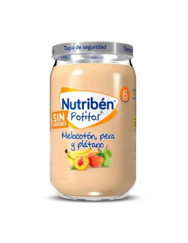 Nutribén Potito Melocotón, Pera y Platano, 235 gr