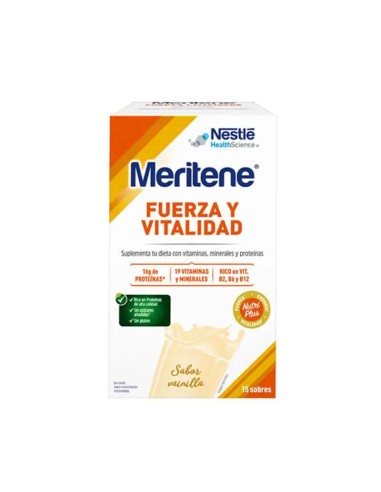 Meritene Fuerza y Vitalidad Vainilla, 15 sobres